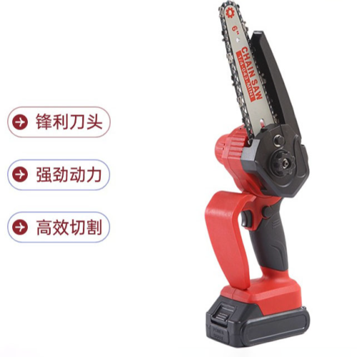 handheld knob adjustment 6-inch mini electric chain saw rechargeable logging tree cutting electric saw household lithium electric saw
