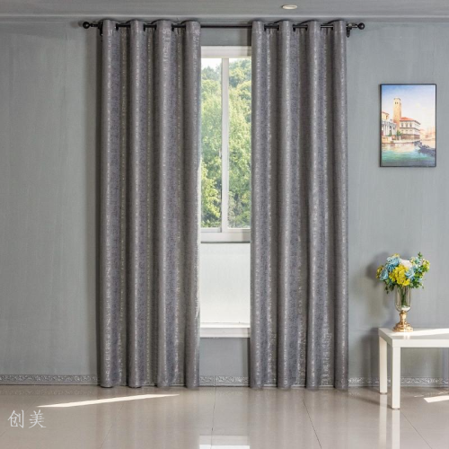 factory direct supply cross-border simple solid color perforated shading curtain living room bedroom balcony