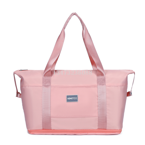 travel bag trendy women‘s bags sports leisure bag handbag contrast color waterproof fabric source factory support customization