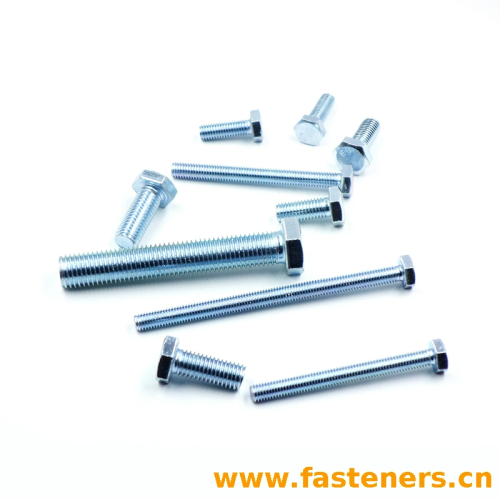 galvanized hex screw plated environmental protection blue and white zinc high strength bolt galvanized hex screw fastener