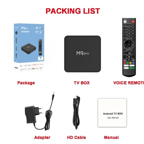 m9pro foreign trade network set-top box s905x4 android 11 dual-frequency wifi intelligent voice remote control box tv
