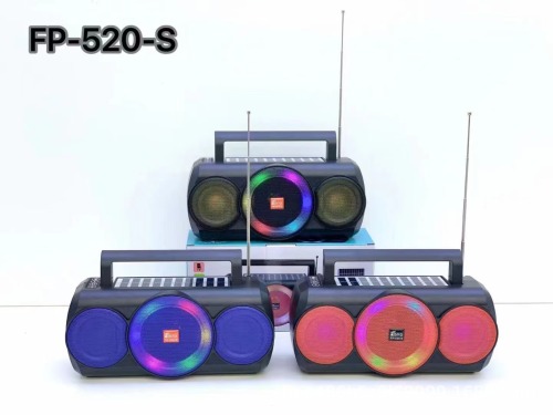 new fp-520-s solar bluetooth audio rgb lamp outdoor portable radio multi-function card speaker