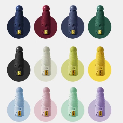 五折胶囊伞6骨加厚黑胶防晒遮阳口袋伞眼睛盒迷你防晒黑胶