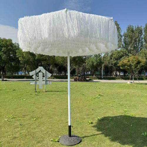 户外大型仿稻草晴雨伞反向仿直茅草中柱方/圆伞夏威夷PP草遮阳伞