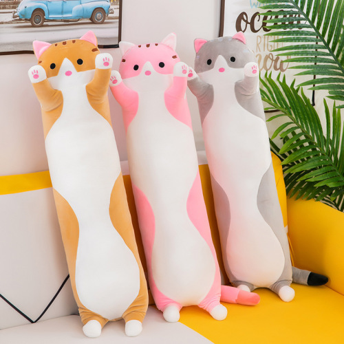 long cat cross-border foreign trade plush toy large bed leg clip pillow doll girl gift wholesale
