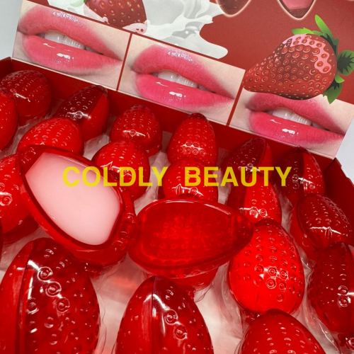 strawberry lip balm transparent lipsti