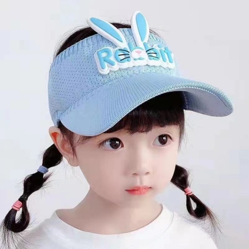 summer children‘s air top sunhat cute rabbit boys and girls sun protection uv protection baseball sun peaked cap