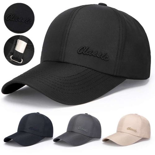 spring and autumn new men‘s embroidery letter baseball cap middle-aged and elderly hat sun hat outdoor leisure middle-aged peaked cap