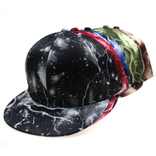 ou meishang trendy hip-hop cap lightning digital printing hip hop flat-brimmed cap cross-border new arrival sun hat