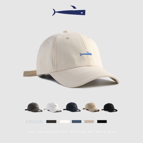 hat female face-looking petite korean style ins fashion fashion brand 2022 new spring and summer small fish sunshade soft top street hip hop simple