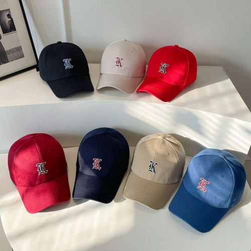 european and american fashion brand letter embroidery baseball cap men and women couple retro peaked cap wide brim face small hat