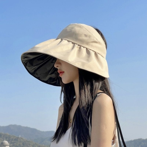 hollow sunbonnet women‘s spring and summer uv air top all-match internet celebrity fashionable stylish round face sun protection sun hat