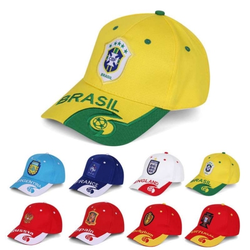 world cup football cap baseball cap pure cotton sun hat brazil french italian dutch sun hat
