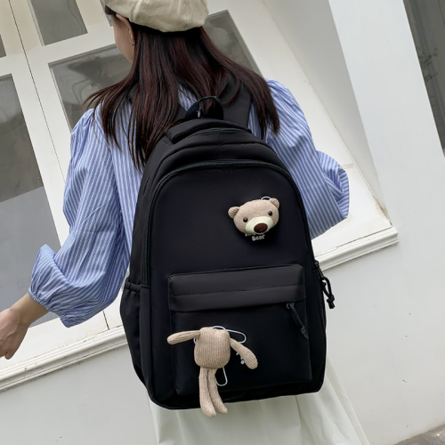 cartoon dangerous bear women‘s backpack junior high school student college student schoolbag wholesale large capacity men‘s travel backpack