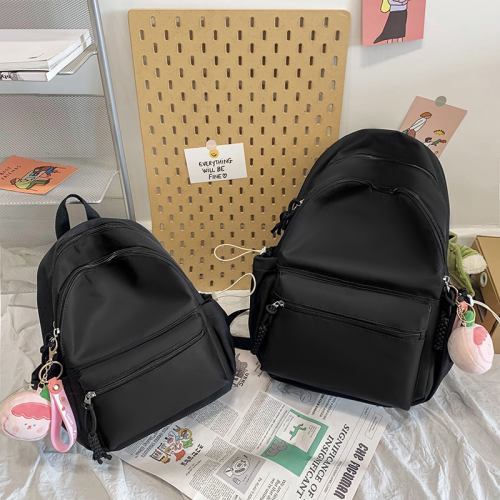 women‘s backpack travel small backpack bag junior high school student schoolbag simple solid color all-matching factory wholesale