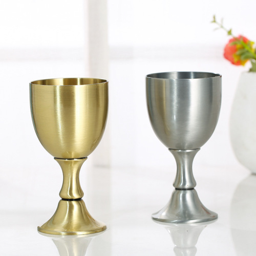 厂家直销古典酒杯创意白酒家用列酒杯高脚杯铜酒杯金属欧式红酒杯