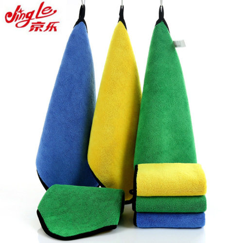 wholesale thick coral fleece car cleaning cloth double-sided composite car wash towel household cleaning rag floor cleaning housework