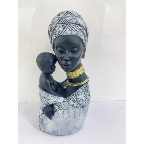 非洲民族风黑人母子摆件跨境创意家居饰品客厅书房橱窗装饰工艺品