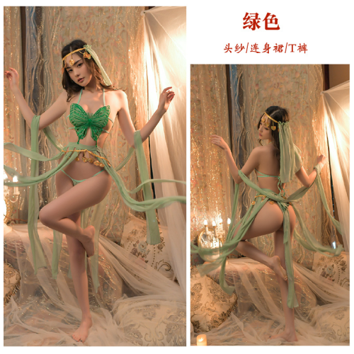 sexy lingerie ancient style han chinese clothing western style dance girl suit sexy dunhuang kweichow moutai uniform seduction pajamas 5362