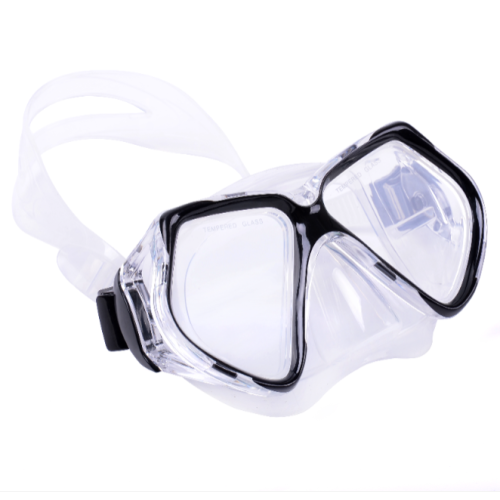 large frame silicone diving mask tempered glass lens