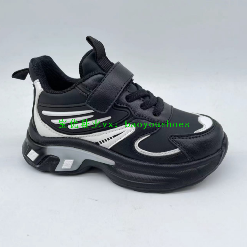 sports shoes children‘s shoes foreign trade customization 2024 autumn and winter leather surface boys and girls