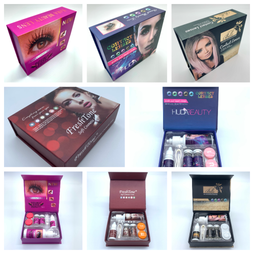 factory customized cosmetic contact lenses packaging customized color invisible glasses factory direct sales