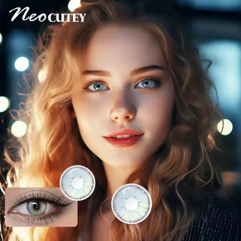 factory color invisible glasses gray contact lens color european and american cosmetic contact lenses spot goods