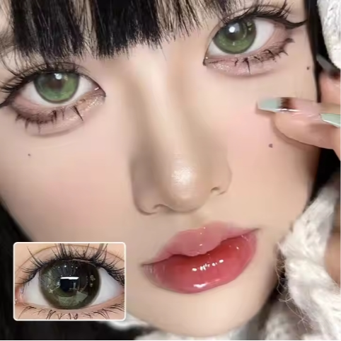 annual invisible glasses soft invisible glasses big eyes large diameter cosmetic contact lenses