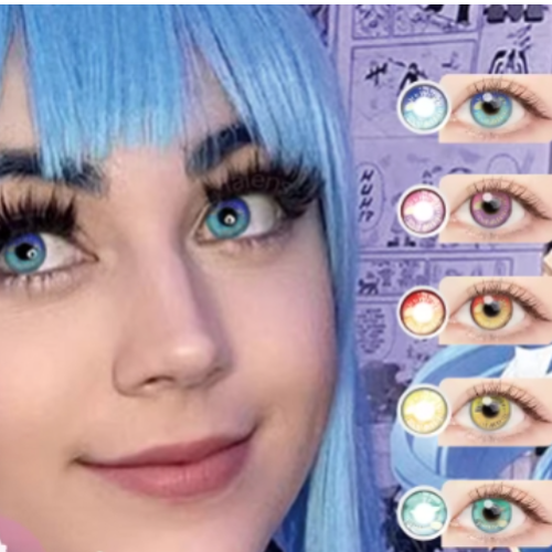 14.5 color invisible glasses half a year wholesale crazy halloween anime contact cosplay lens