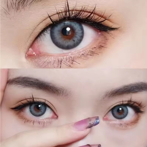 ice crystal high light invisible gsses dark eyes natural color invisible gsses cosmetic contact lenses