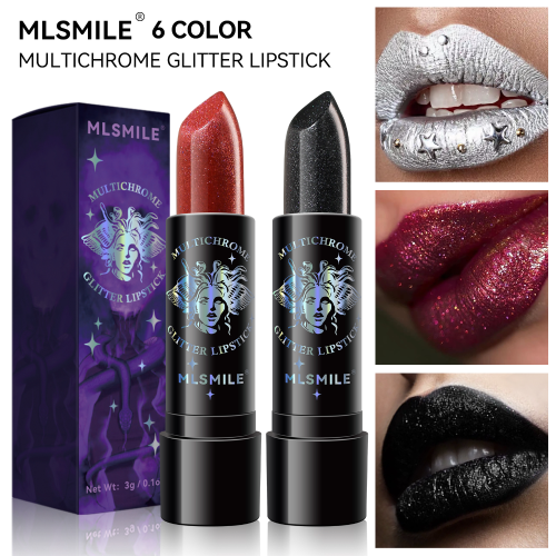 pearlescent lipstick flash diamond lipstick waterproof and durable nonstick cup halloween stage makeup exaggerated