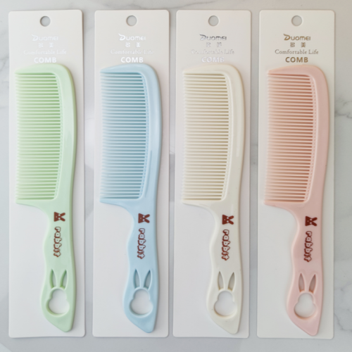 spot wholesale plastic comb cartoon printing hair styling comb korean cute portable handle comb stall
