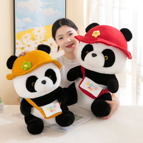 factory direct sales toy cute simulation backpack national treasure giant panda doll plush toys children‘s day