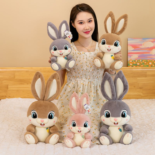 factory direct sales toy cute sweet rabbit plush toy doll child comfort to sleep with doll cloth