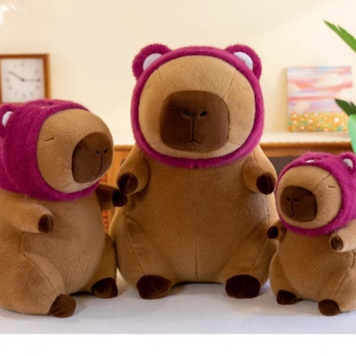 plush doll online celebrity strawberry bear skin capibara capybara simulation mouse dolphin plush toy