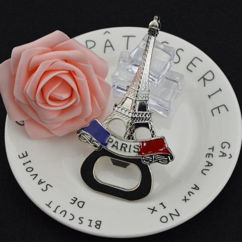 法国埃菲尔铁塔开瓶器合金工艺品定制多功能冰箱贴家居装饰工艺品