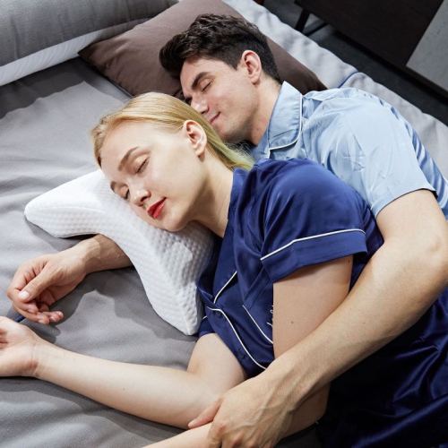 couple pillow imitation arm boyfriend arch pillow slow rebound pressure pillow anti-hand hemp sleep pillow double memory pillow