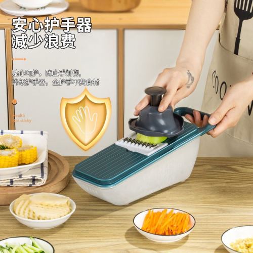 kitchen slicer shredding and slicing artifact extra thick multi-functional household shredded potatoes grater thick chips vegetable cutting machine