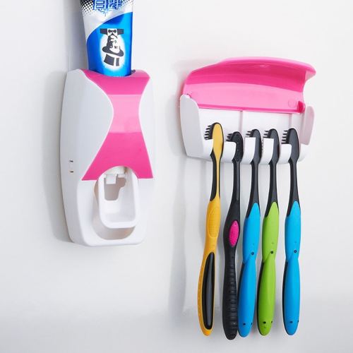 full-automatic color toothpaste squeezer punch-free wall-mounted toothbrush storage rack creative lazy toothpaste squeezing suit