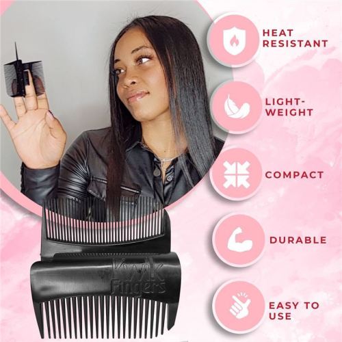 retractable straight hair styling comb fine tail fishbone comb three-in-one finger comb multifunctional modeling hairdressing comb
