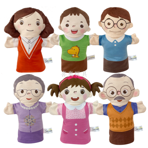 new cartoon family figures boys‘ hand puppet parent-child interactive figures plush doll toys early education children gifts