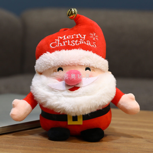 new cartoon cute santa doll ornament plush toy holiday doll christmas gift wholesale
