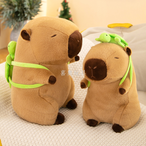 capabala large turtle backpack plush toy capybara doll bar comfort doll pillow wholesale