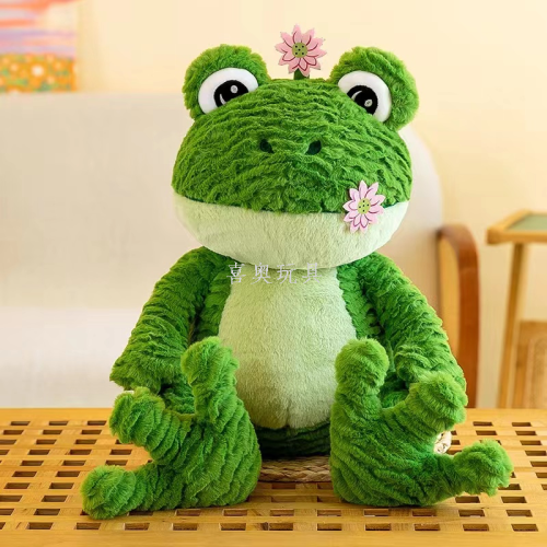 luy frog frog doll doll cute frog plush toy children‘s bed comfort doll gift