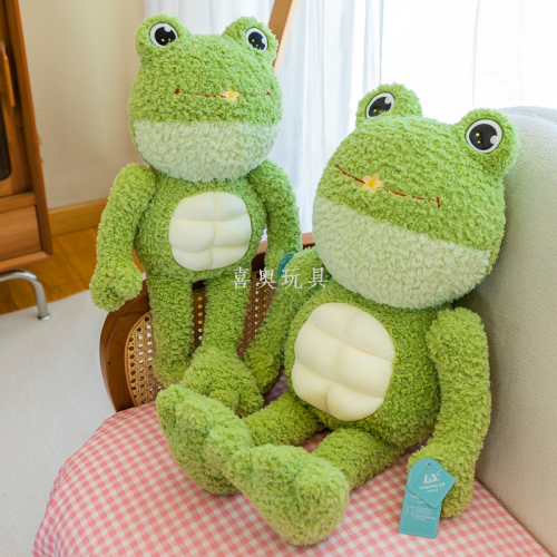 creative frog doll plush toy sping leg-supporting pillow prize cw doll children‘s cistmas birthday gift