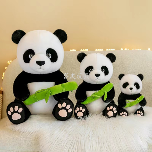 internet hot new bamboo shoots panda plush toy children‘s cute pillow doll birthday gift doll wholesale