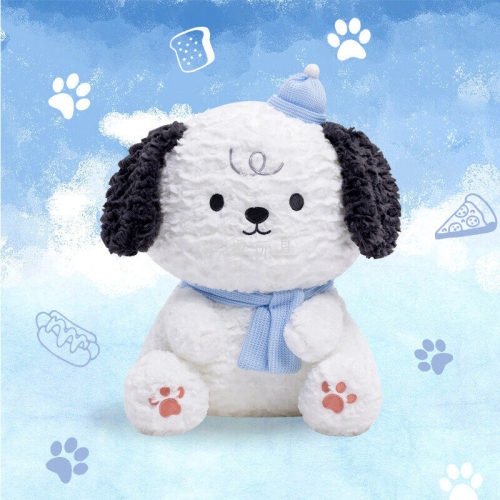 cute hat puppy plush doll cartoon puppy shape accompany toy doggy waist support cushion