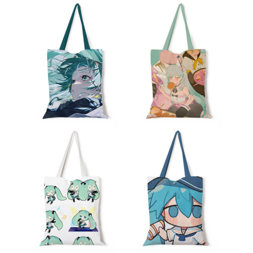 跨境动漫游戏卡通手提帆布袋可爱单肩购物袋帆布包定 制工厂批发