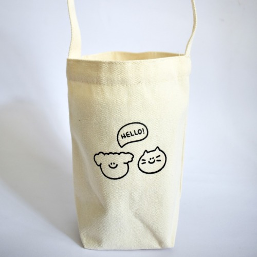 杯套素色手提奶茶杯子便携袋子帆布奶茶套 奶茶袋手摇可定制logo