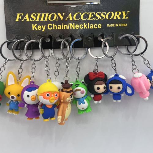 soft rubber keychain cartoon keychain pendant bag ornaments. keychain pendant